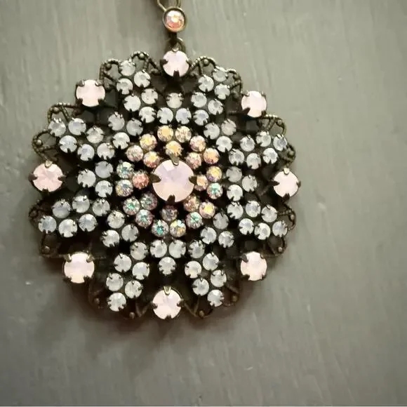 Sorrelli Crystal Brass Tone Pendant Necklace - Picture 5 of 11